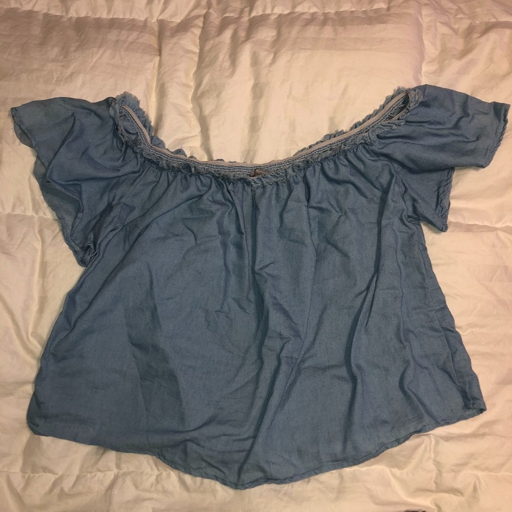 Off the Shoulder denim looking top